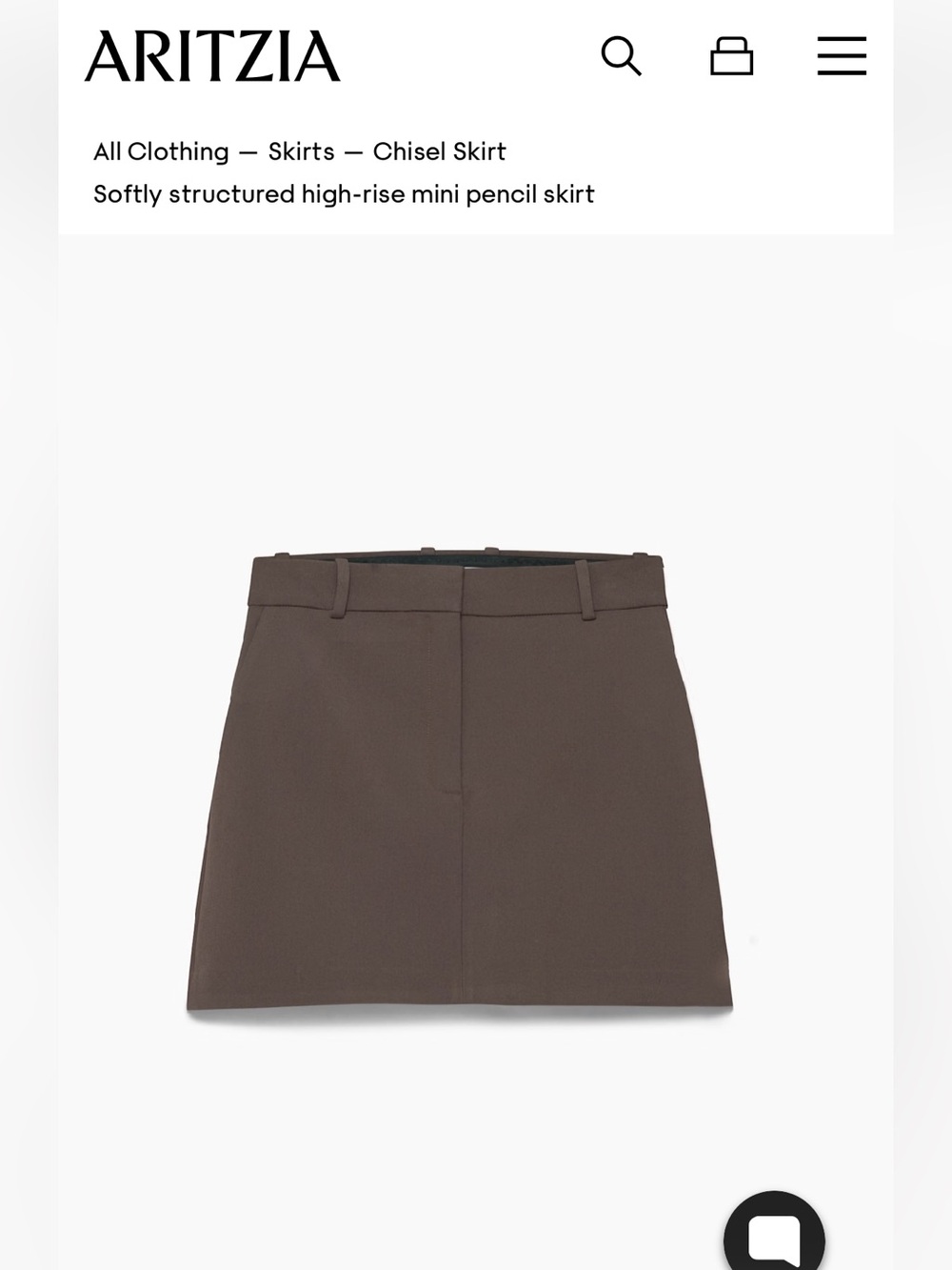 Aritzia Chisel Skirt